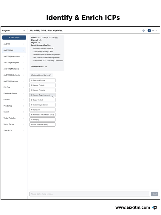 ICPs workflow preview in AI x GTM