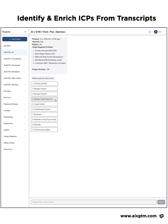 ICPs From Transcript Notes workflow preview in AI x GTM